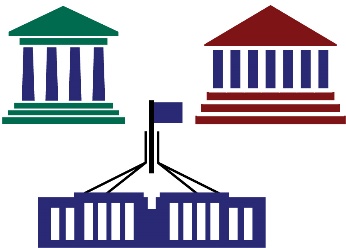 Local, state and Australian government icons. 