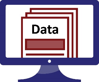 A computer with lots of data on the screen.
