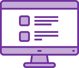 A computer with a website on the screen.