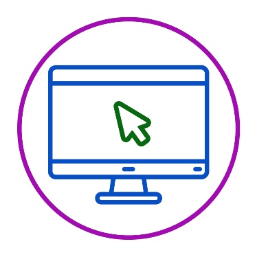 A cursor on a computer screen.