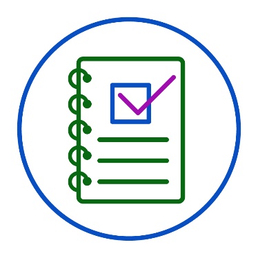 A document with a ticked check box on it.