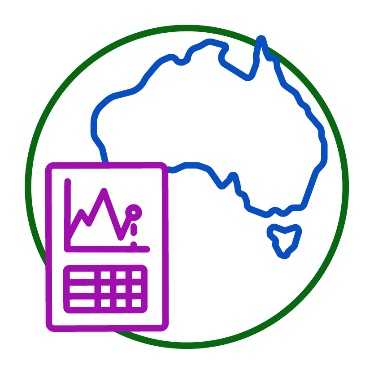 A data icon next to a map of Australia.