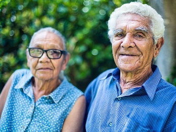 Two older First Nations peoples. 