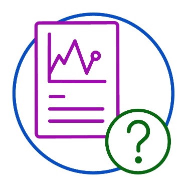 A data document next to a question mark.