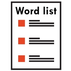 Word list icon.